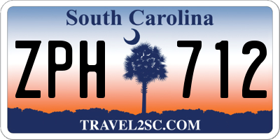SC license plate ZPH712