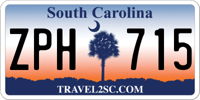 SC license plate ZPH715
