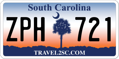 SC license plate ZPH721