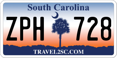 SC license plate ZPH728