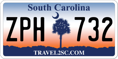 SC license plate ZPH732