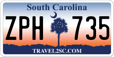 SC license plate ZPH735