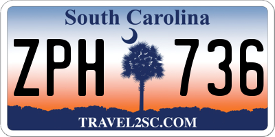 SC license plate ZPH736