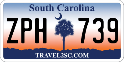 SC license plate ZPH739