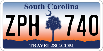 SC license plate ZPH740