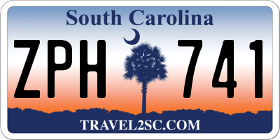 SC license plate ZPH741