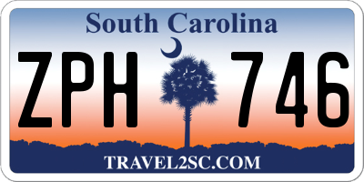 SC license plate ZPH746