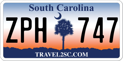 SC license plate ZPH747