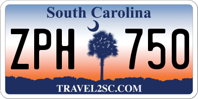 SC license plate ZPH750