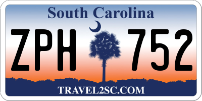 SC license plate ZPH752
