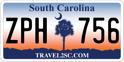 SC license plate ZPH756