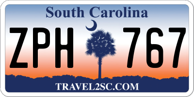 SC license plate ZPH767