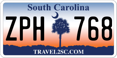 SC license plate ZPH768