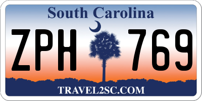 SC license plate ZPH769