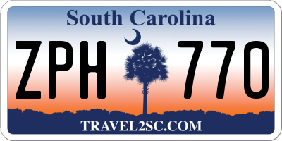 SC license plate ZPH770