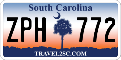 SC license plate ZPH772