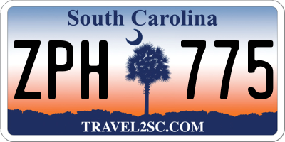 SC license plate ZPH775