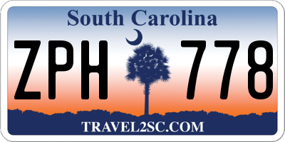SC license plate ZPH778