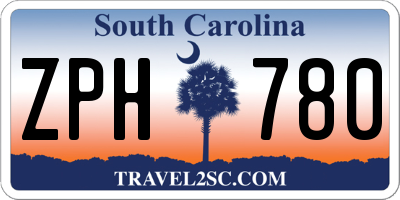 SC license plate ZPH780