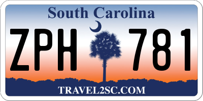 SC license plate ZPH781