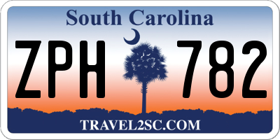 SC license plate ZPH782
