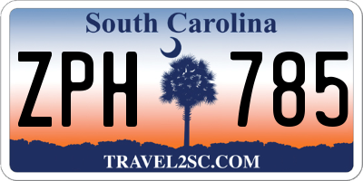 SC license plate ZPH785