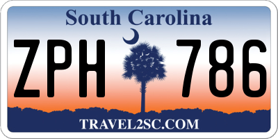 SC license plate ZPH786
