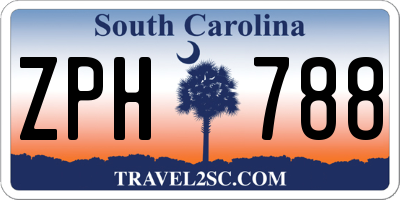 SC license plate ZPH788
