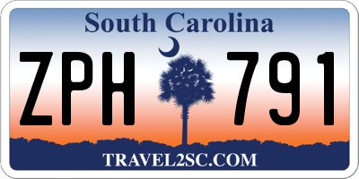 SC license plate ZPH791