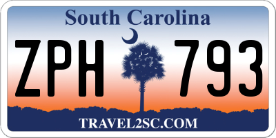 SC license plate ZPH793