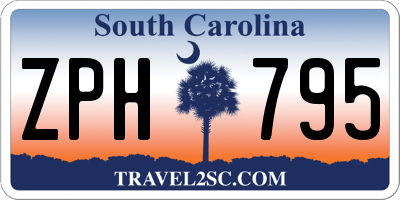 SC license plate ZPH795
