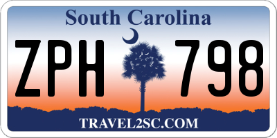 SC license plate ZPH798