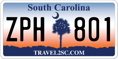 SC license plate ZPH801