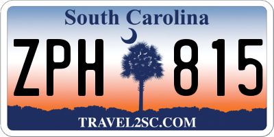SC license plate ZPH815