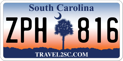 SC license plate ZPH816
