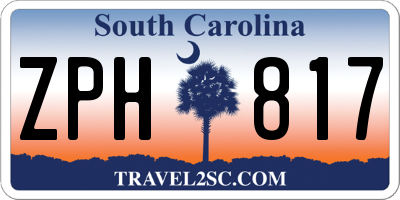 SC license plate ZPH817