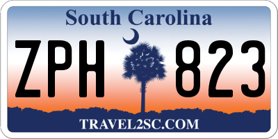 SC license plate ZPH823