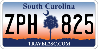 SC license plate ZPH825