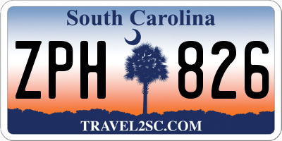 SC license plate ZPH826