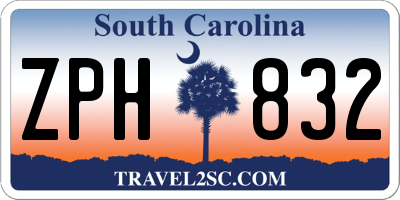 SC license plate ZPH832