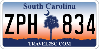 SC license plate ZPH834
