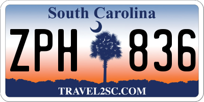 SC license plate ZPH836
