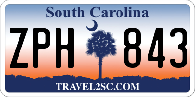 SC license plate ZPH843