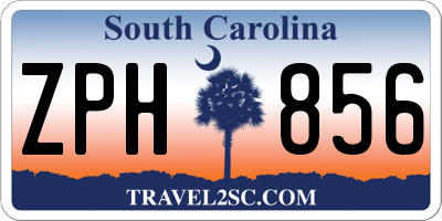 SC license plate ZPH856