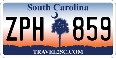 SC license plate ZPH859