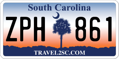 SC license plate ZPH861