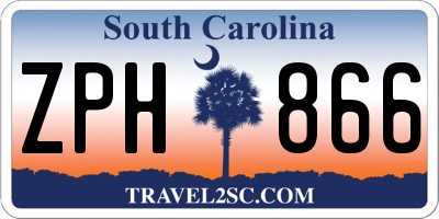 SC license plate ZPH866