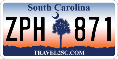 SC license plate ZPH871