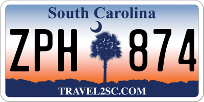 SC license plate ZPH874
