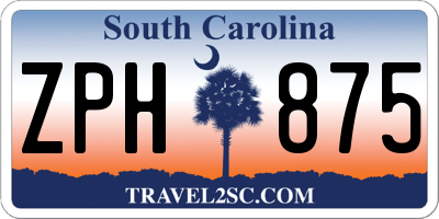 SC license plate ZPH875